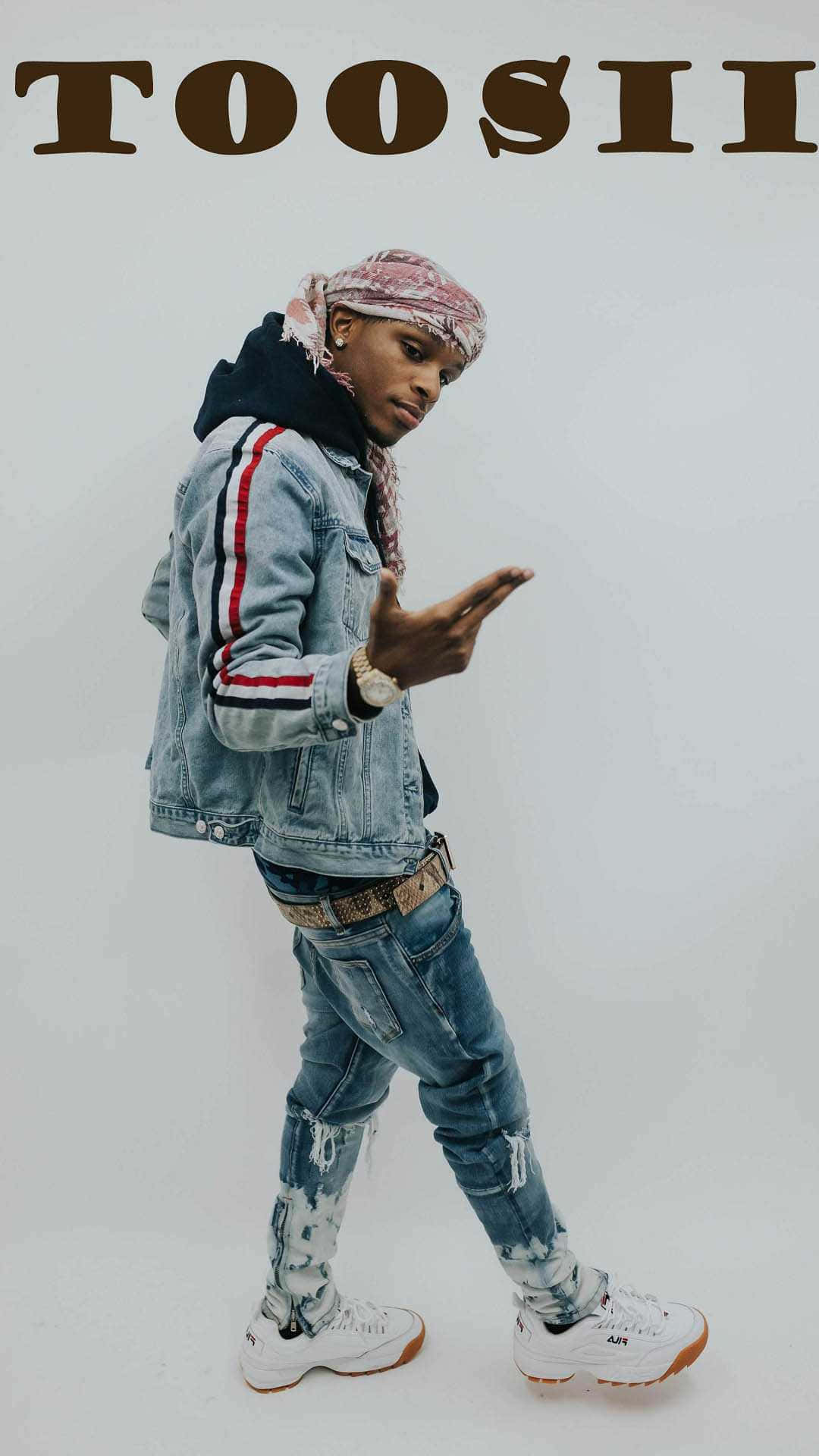 Toosii, denim jacket, ripped jeans, Full HD Phone Wallpaper