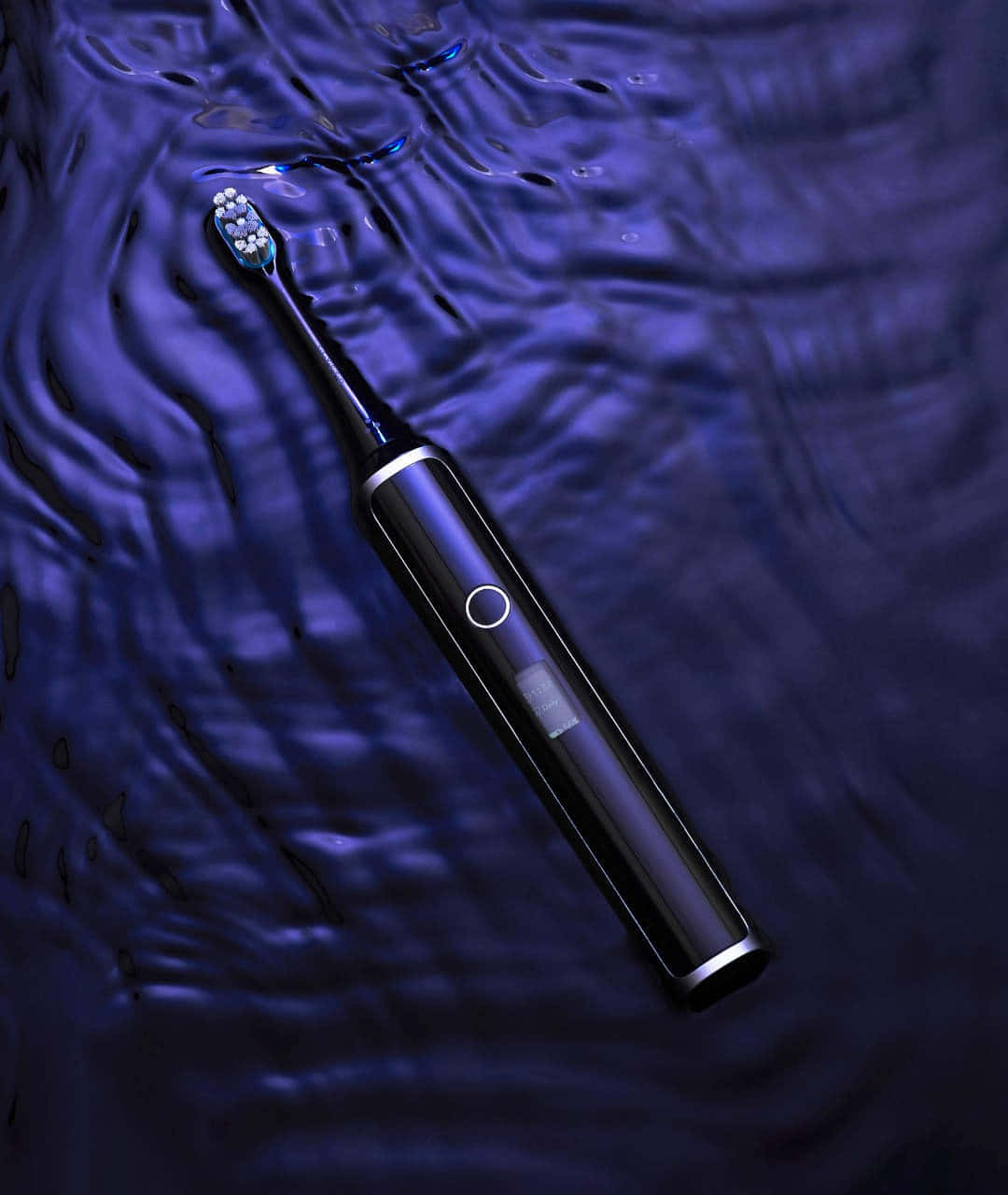 electric toothbrush, black, deep blue water, HD Phone Wallpaper