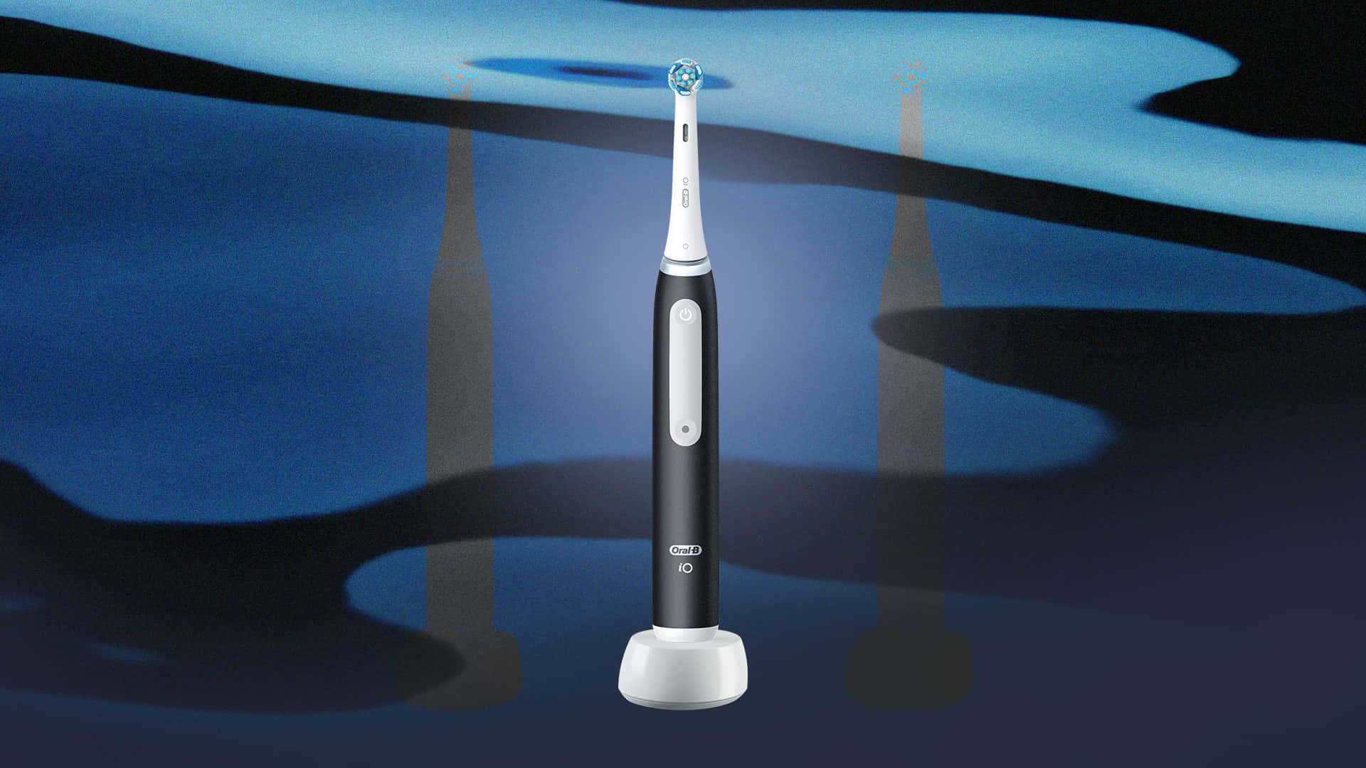 electric toothbrush, charging base, black and white, Full HD Desktop Wallpaper