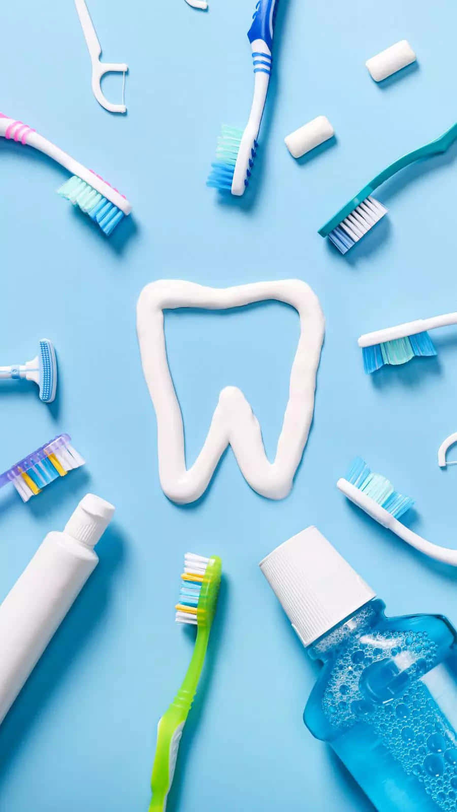 toothbrush, toothpaste, mouthwash, HD Phone Wallpaper