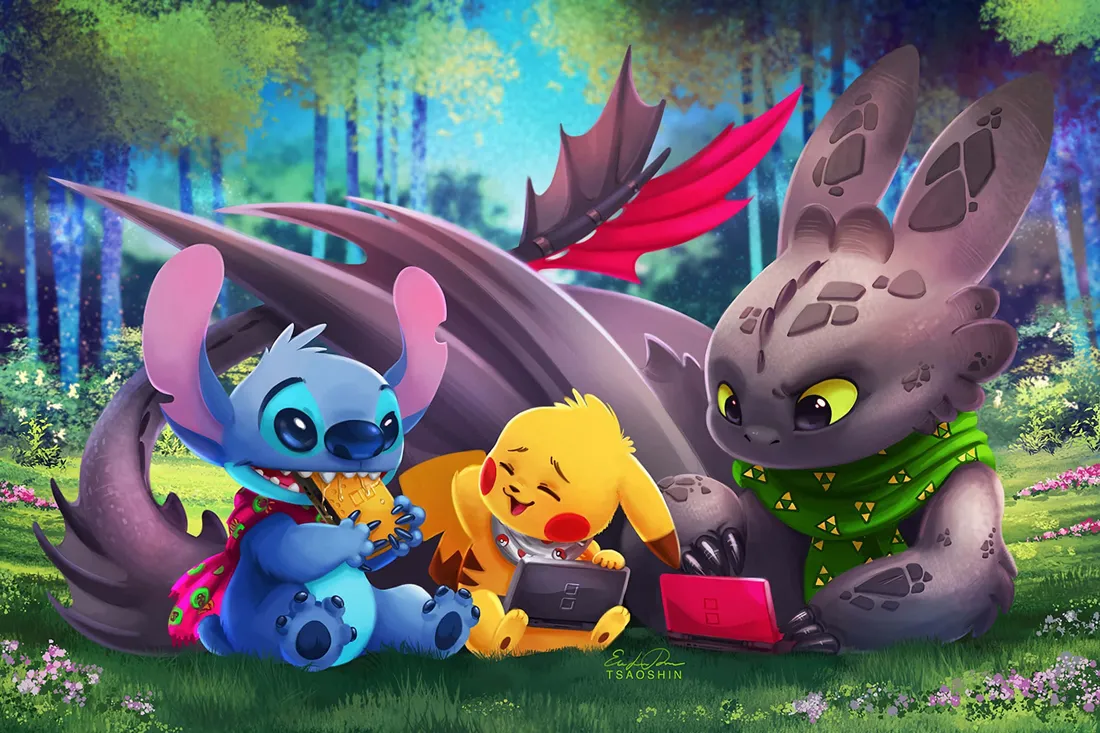 Toothless And Stitch