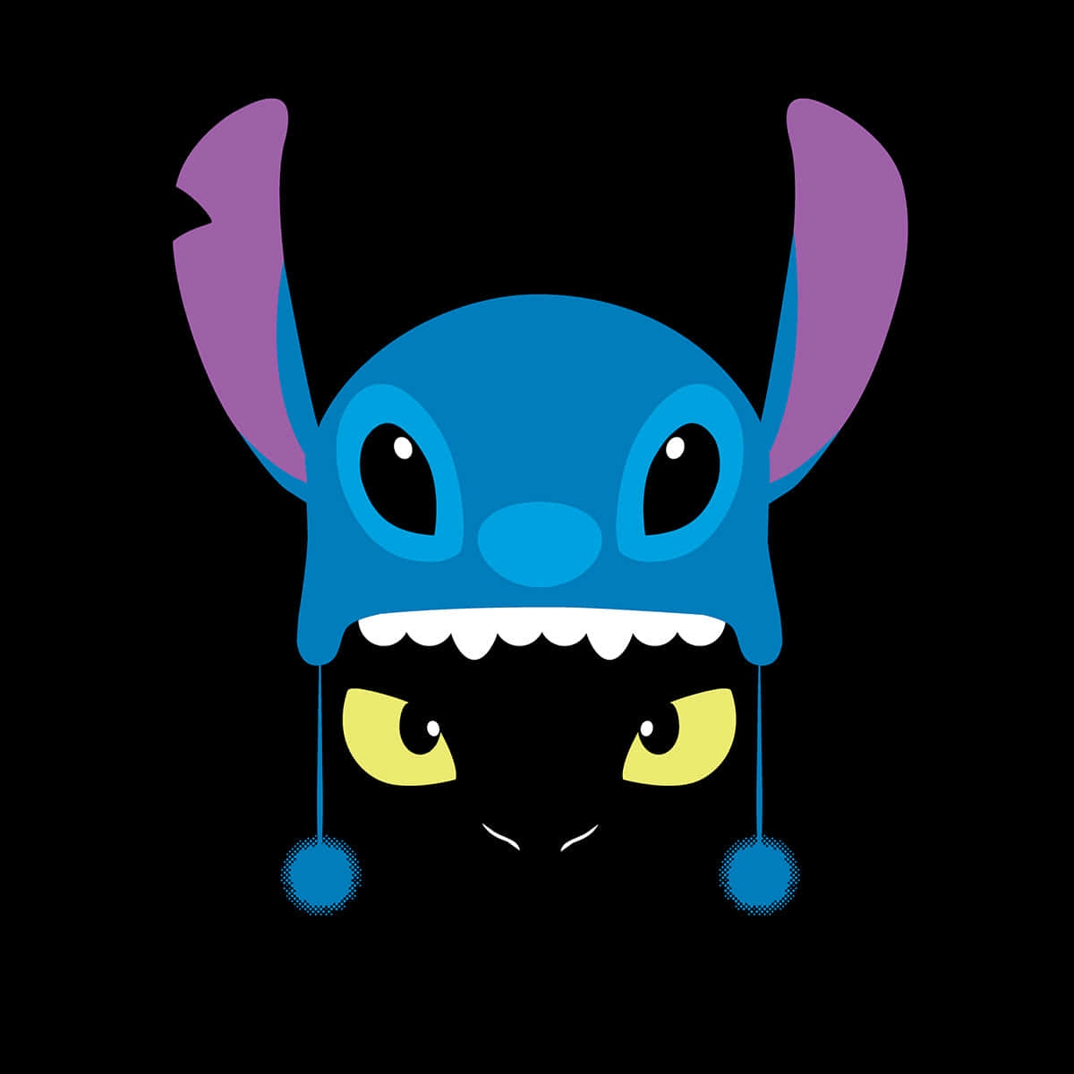 Toothless And Stitch, Stitch, blue Stitch hat, SD Desktop Wallpaper