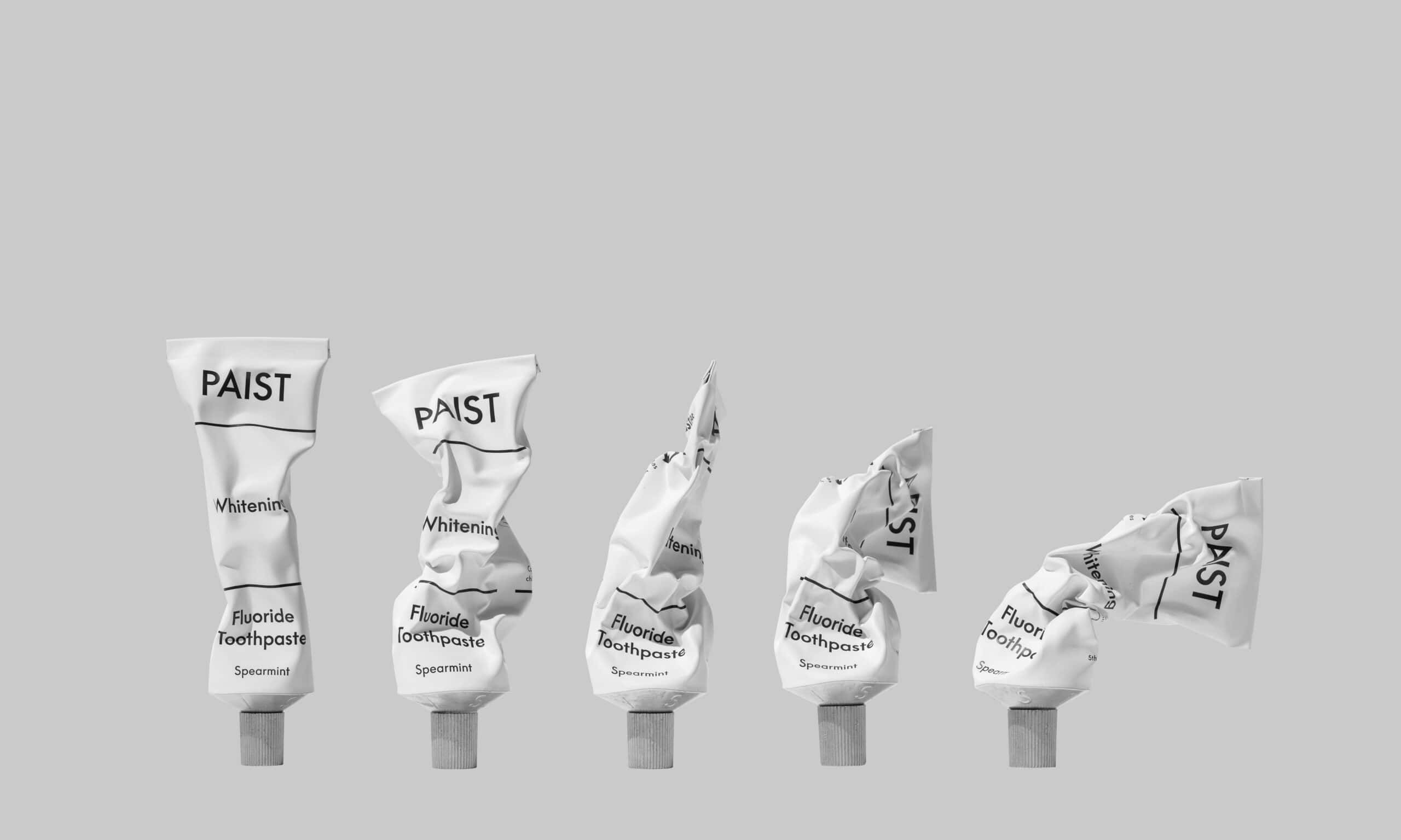 toothpaste tube, white, gray background, 2K Desktop Wallpaper