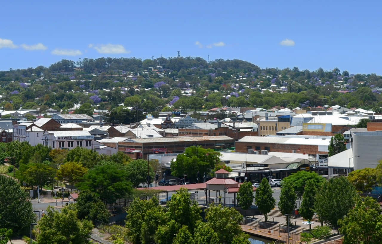 Toowoomba, sunset, skyline, HD Desktop Wallpaper