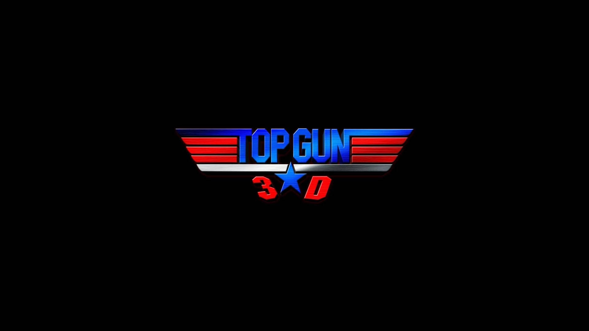 Top Gun Maverick, 3D logo, red, Full HD Desktop Wallpaper