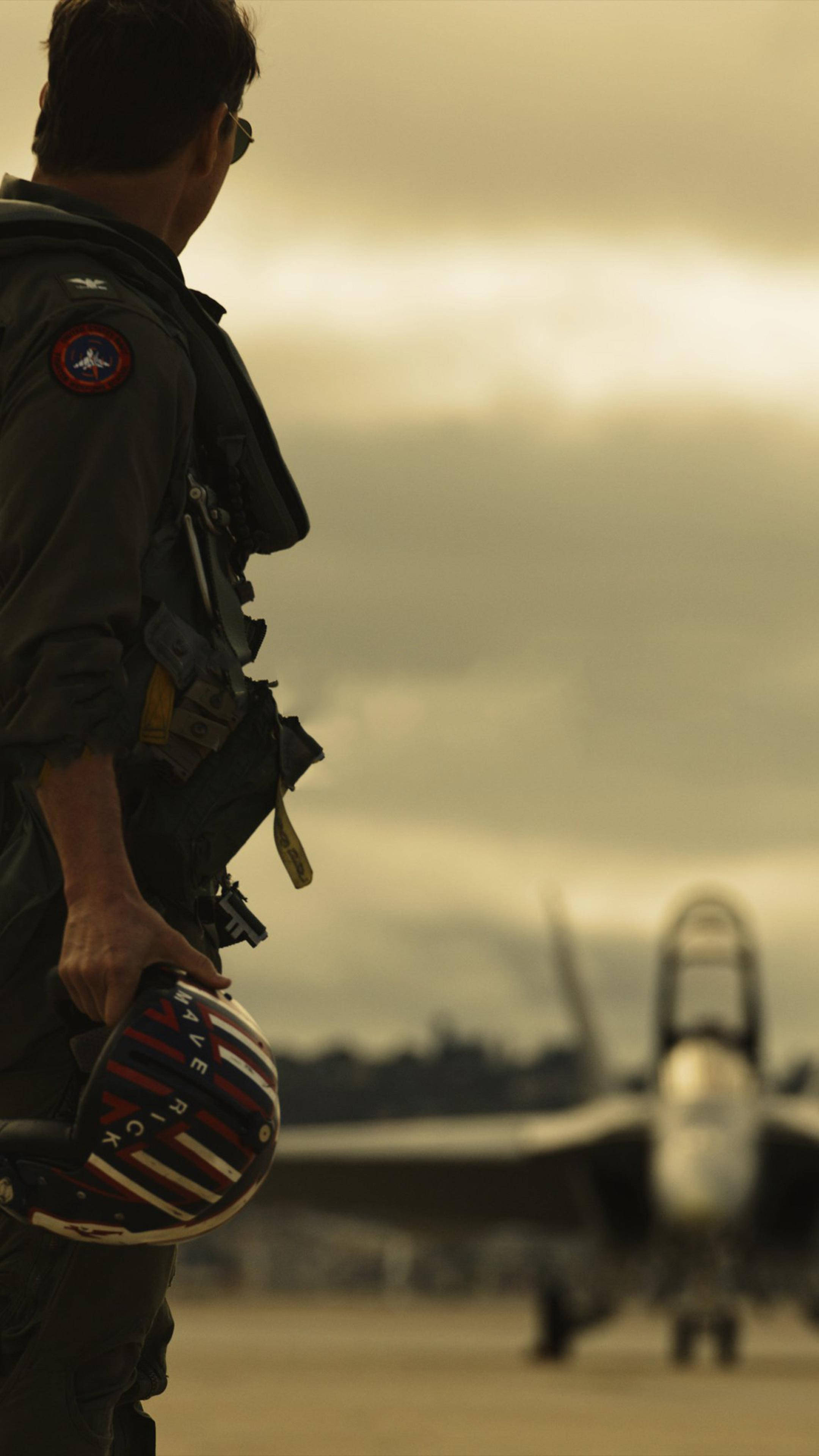 Top Gun Maverick, fighter jet, runway, 4K Phone Wallpaper