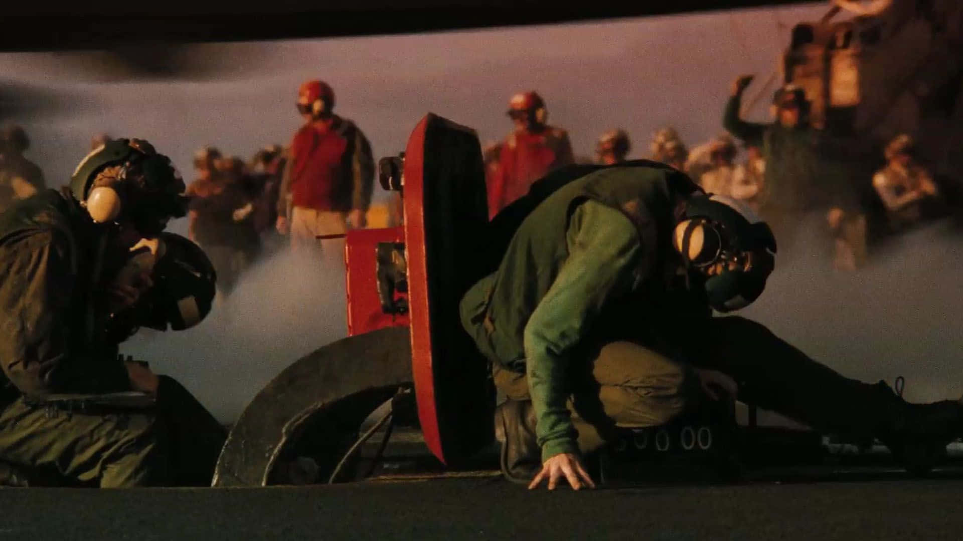 Top Gun, movie scene, gas masks, Full HD Desktop Wallpaper
