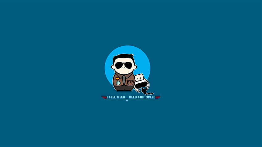 Top Gun, cartoon racer, sunglasses, SD Desktop Wallpaper