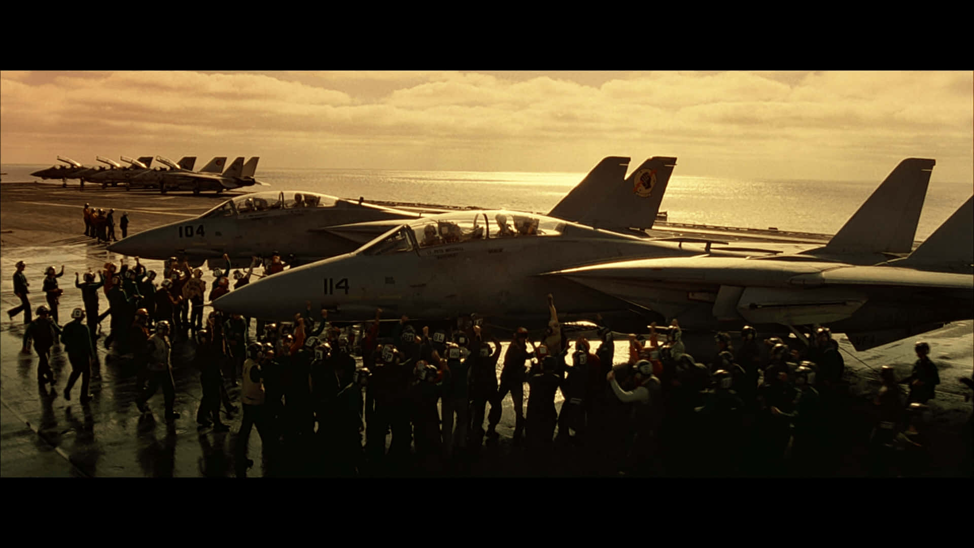 Top Gun, fighter jets, aircraft carrier deck, Full HD Desktop Wallpaper