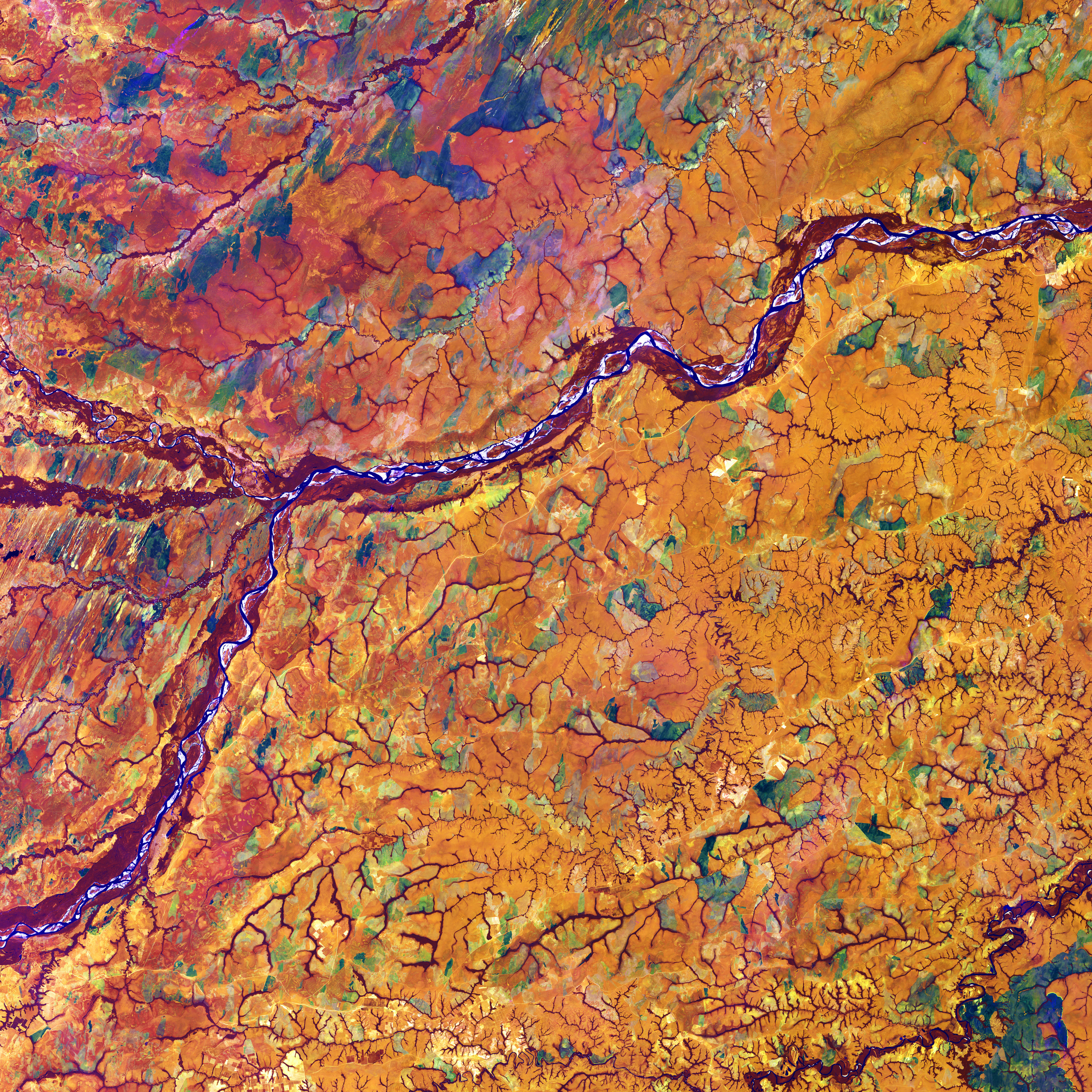 topographic map, golden hue, winding river, 4K Desktop Wallpaper