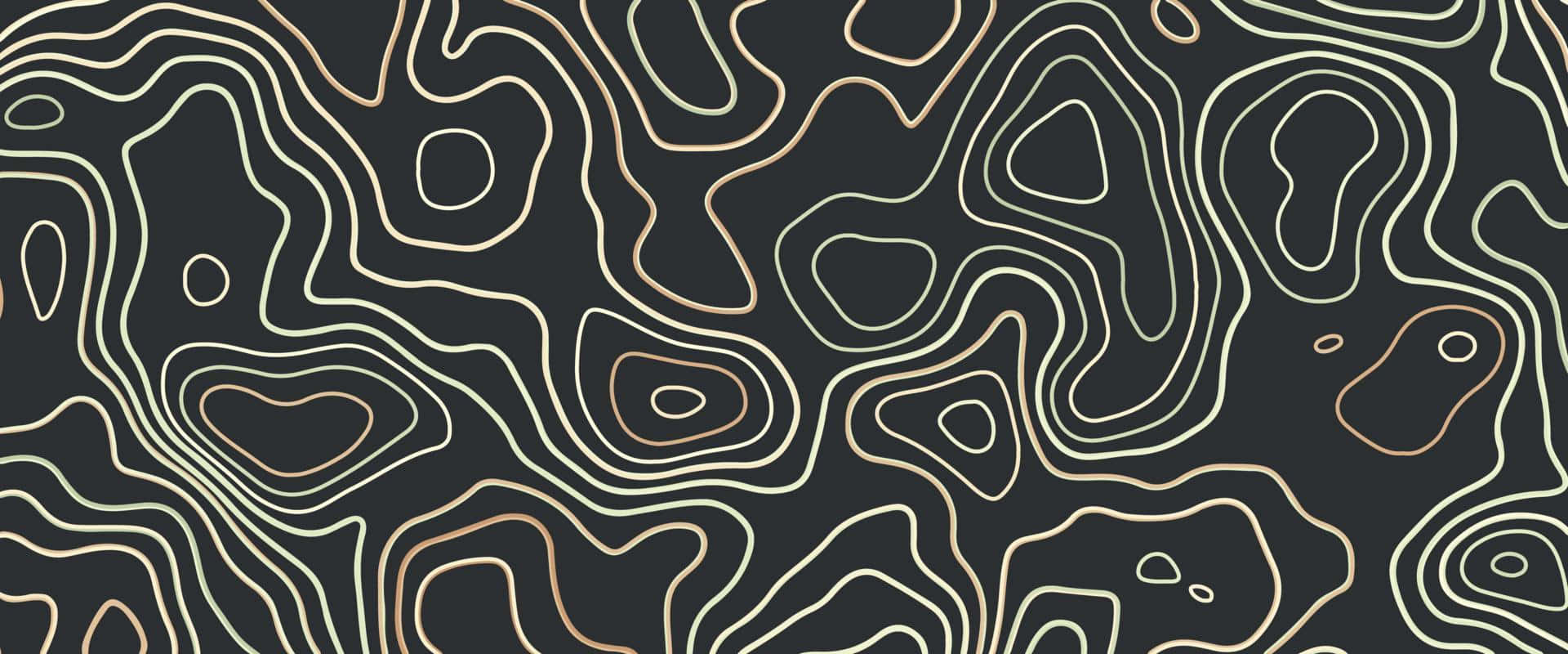 abstract topographic contours, glowing cream, rose gold, Full HD Desktop Wallpaper