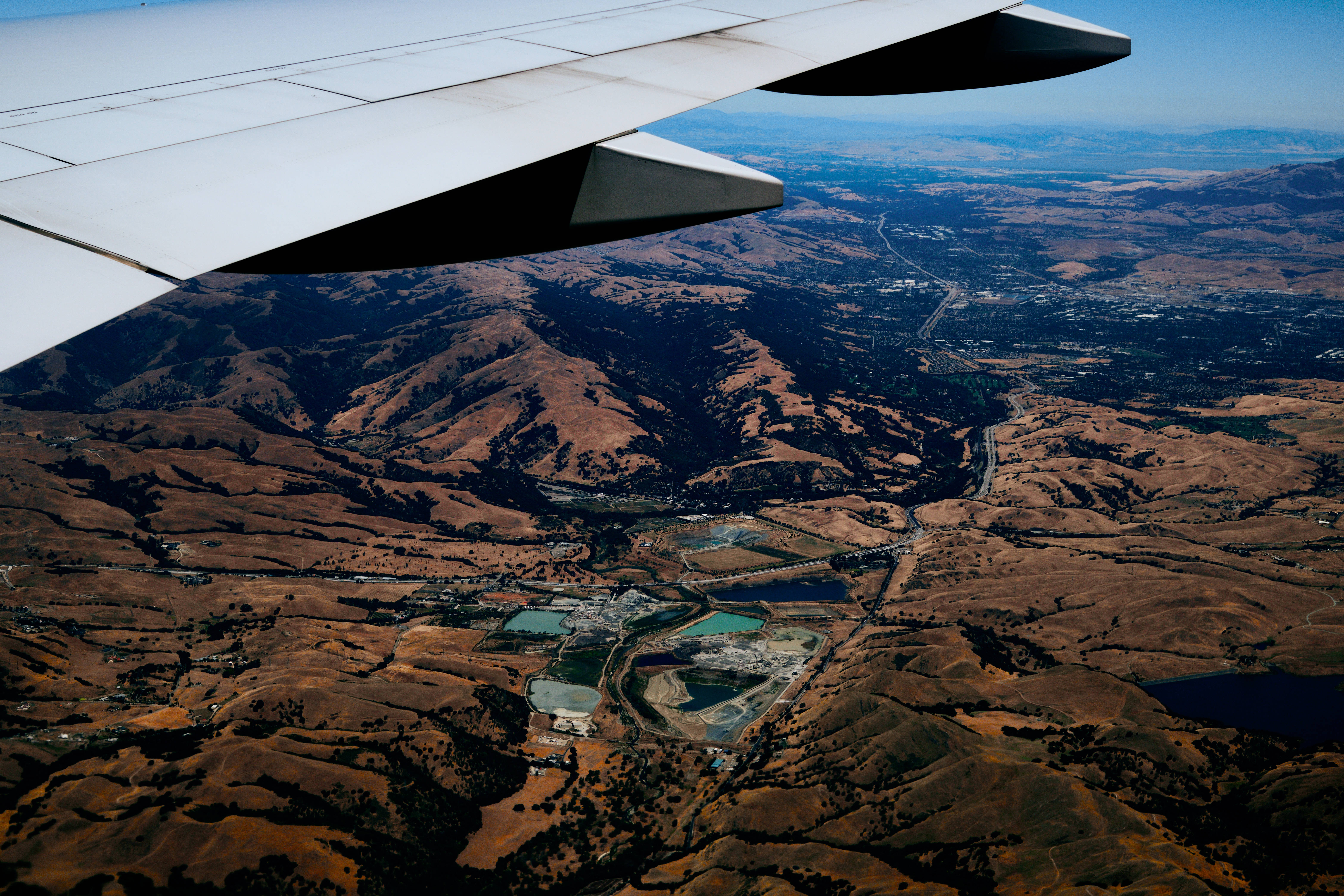 Topography, airplane, wing, 5K Desktop Wallpaper