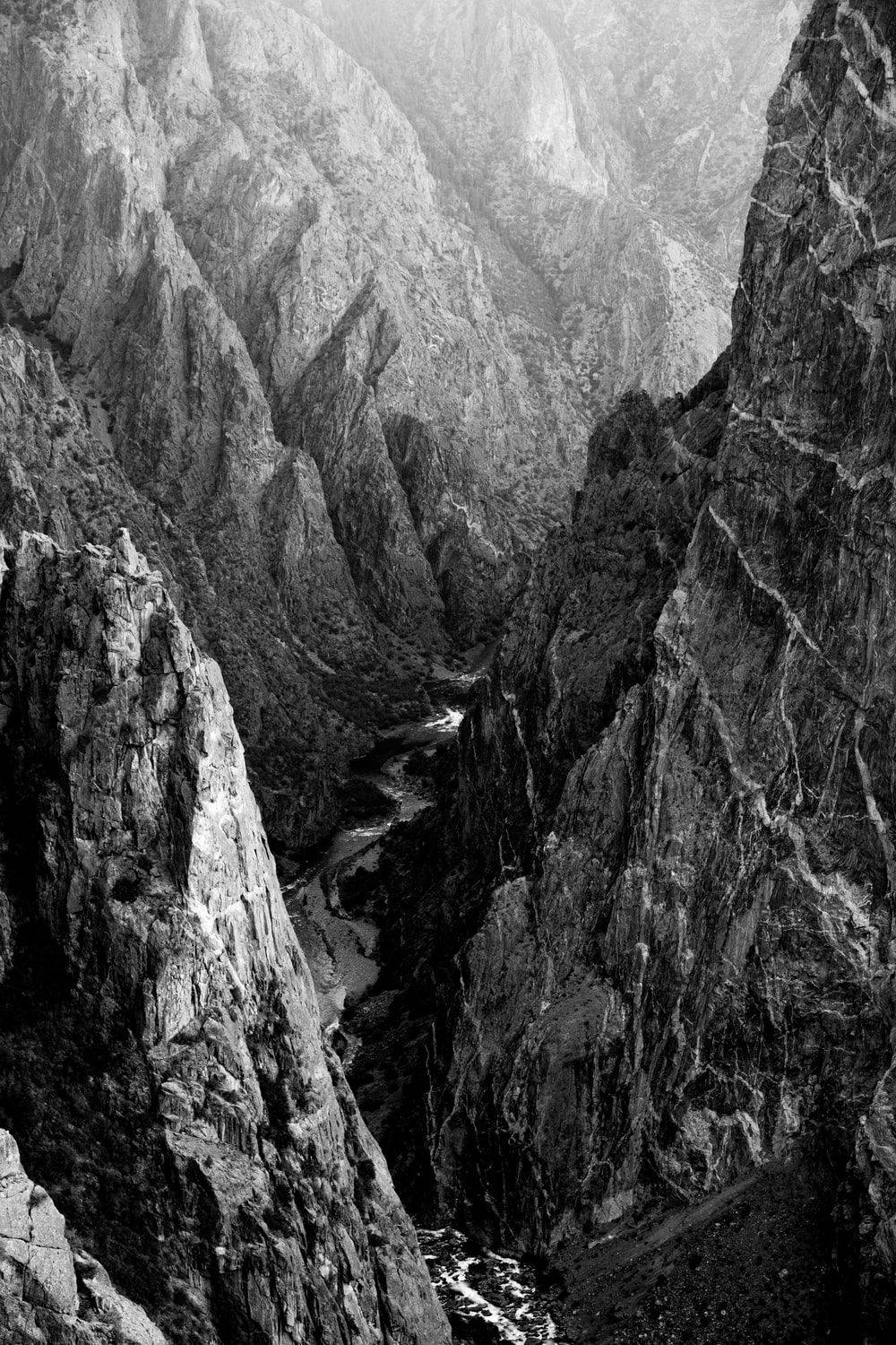 mountain peaks, sunset, deep canyon, HD Phone Wallpaper