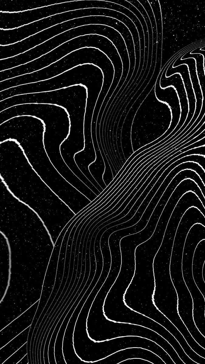 abstract black background, glowing white contour lines, swirling, SD Phone Wallpaper
