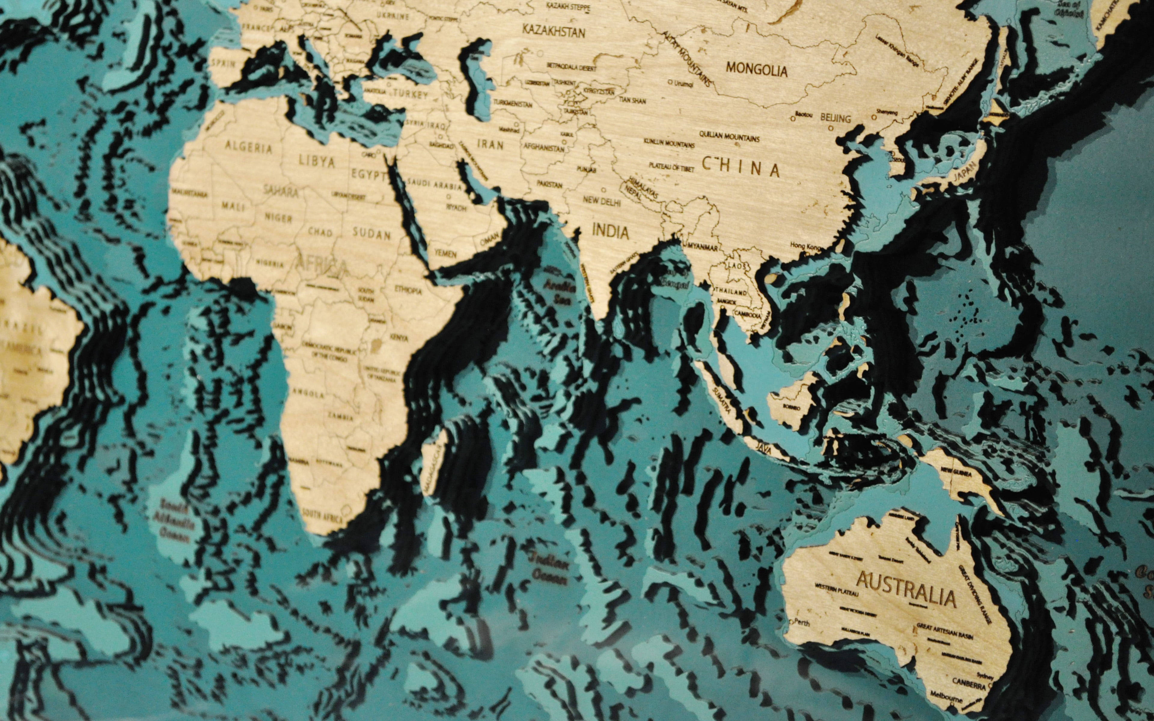 teal, brown, topographic map, 4K Desktop Wallpaper