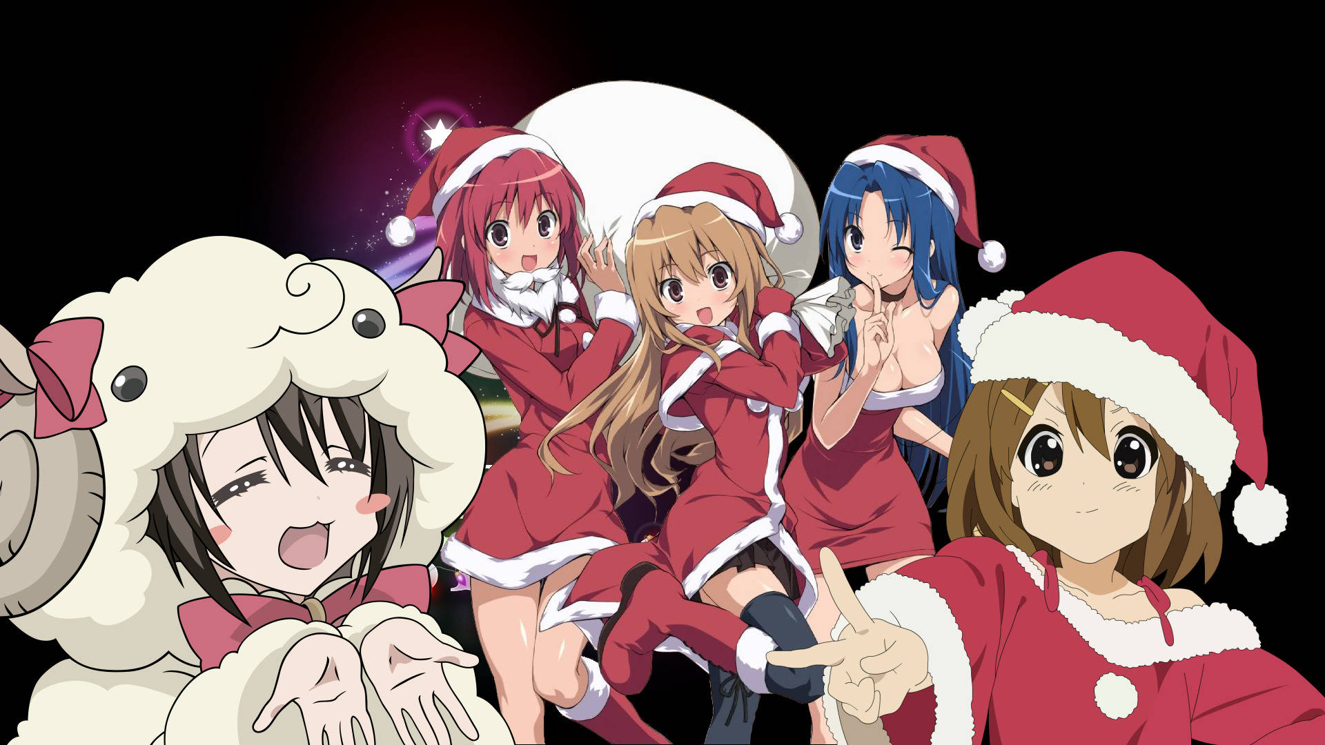 Toradora, Santa outfits, red, Full HD Desktop Wallpaper