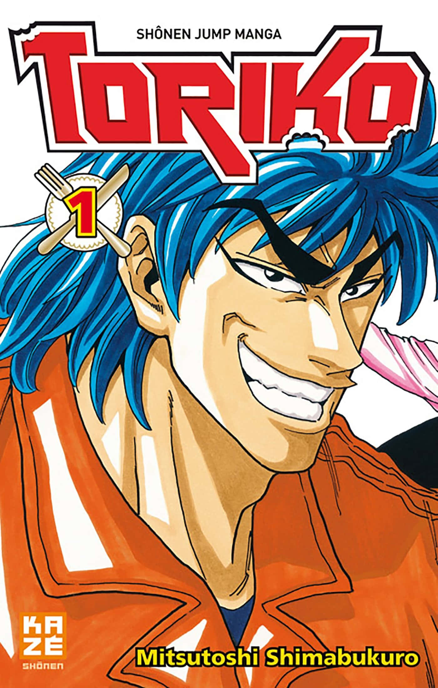 Toriko, blue-haired protagonist, orange jacket, Full HD Phone Wallpaper