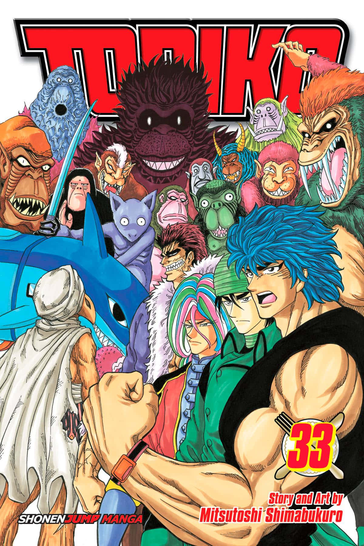 Toriko, manga cover, muscular blue-haired protagonist, HD Phone Wallpaper