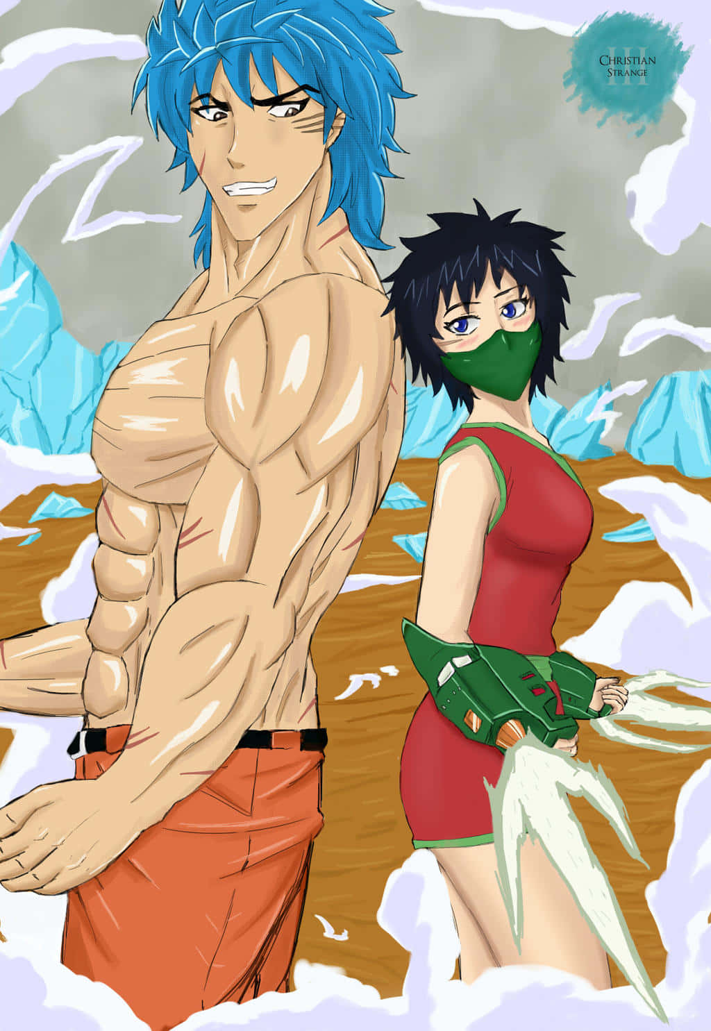 Toriko, anime characters, snowy landscape, HD Phone Wallpaper