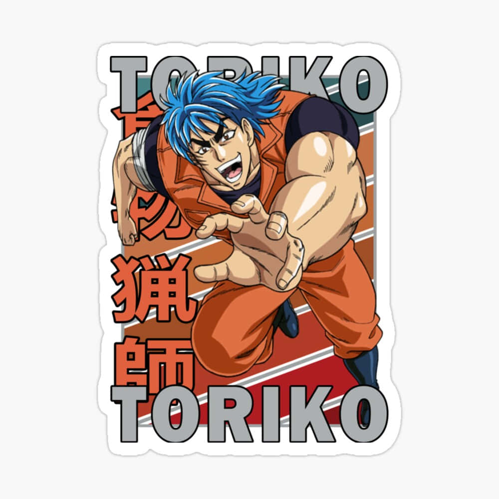 Toriko, spiky blue hair, orange outfit, SD Desktop Wallpaper