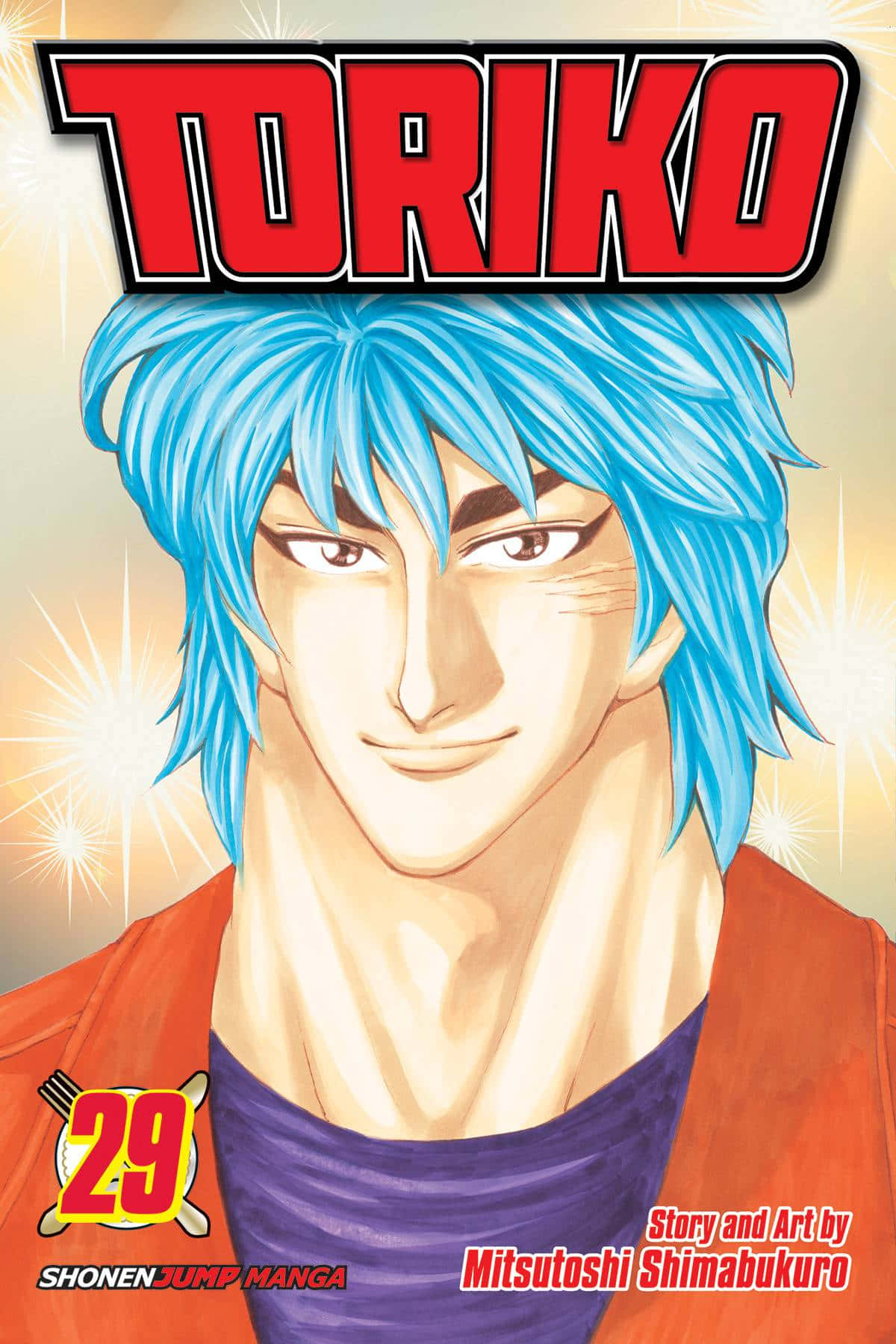 Toriko, spiky blue hair, orange jacket, HD Phone Wallpaper
