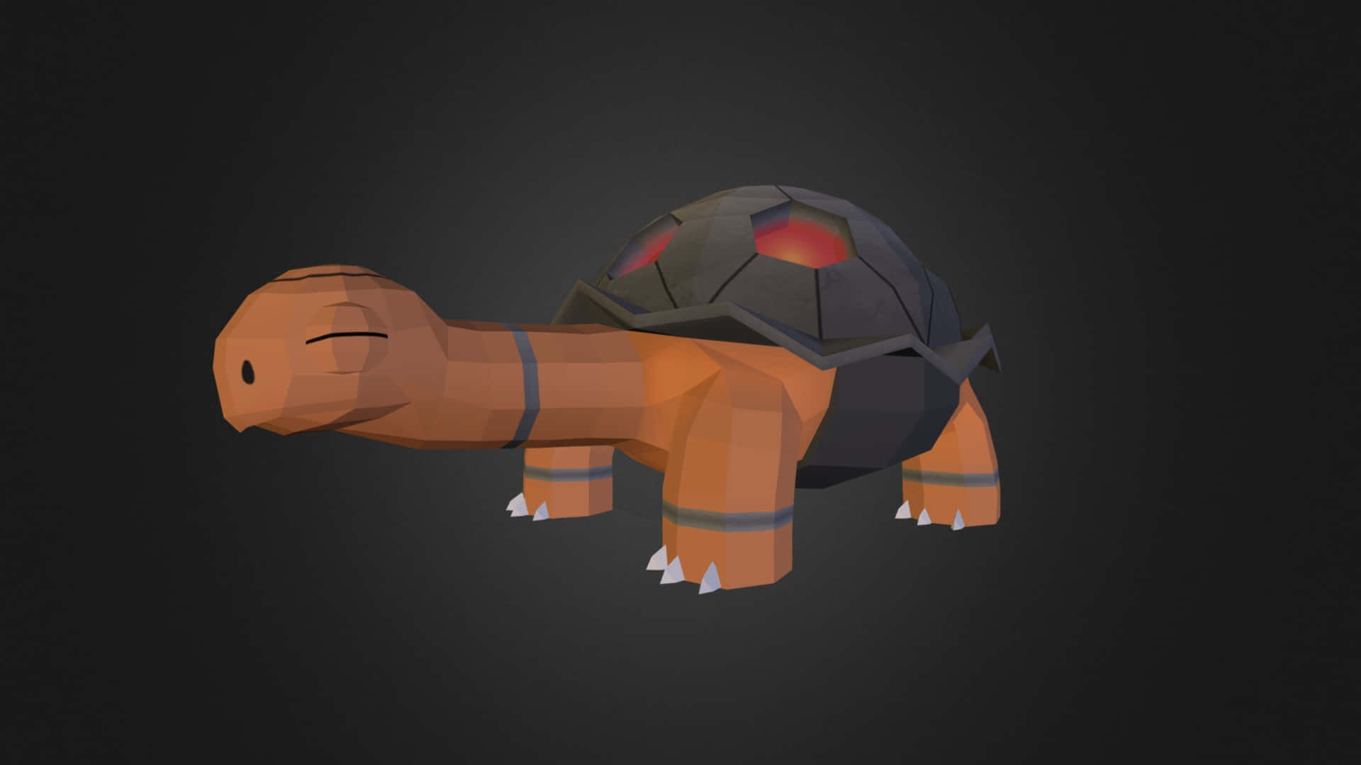 Torkoal, hard shell, orange body, Full HD Desktop Wallpaper