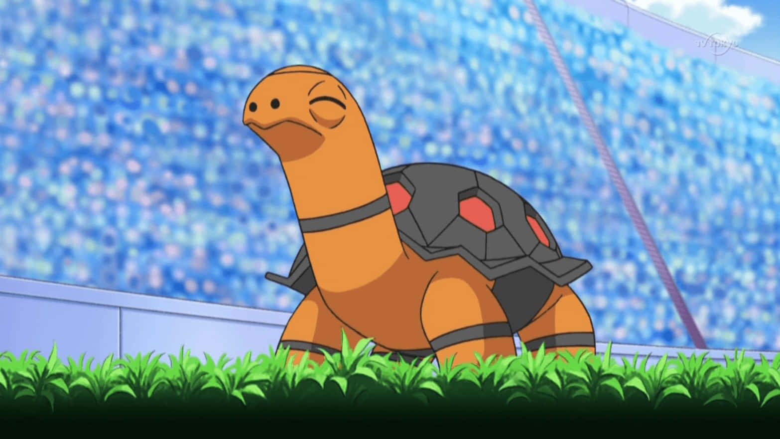 Torkoal, black shell, red accents, HD Desktop Wallpaper