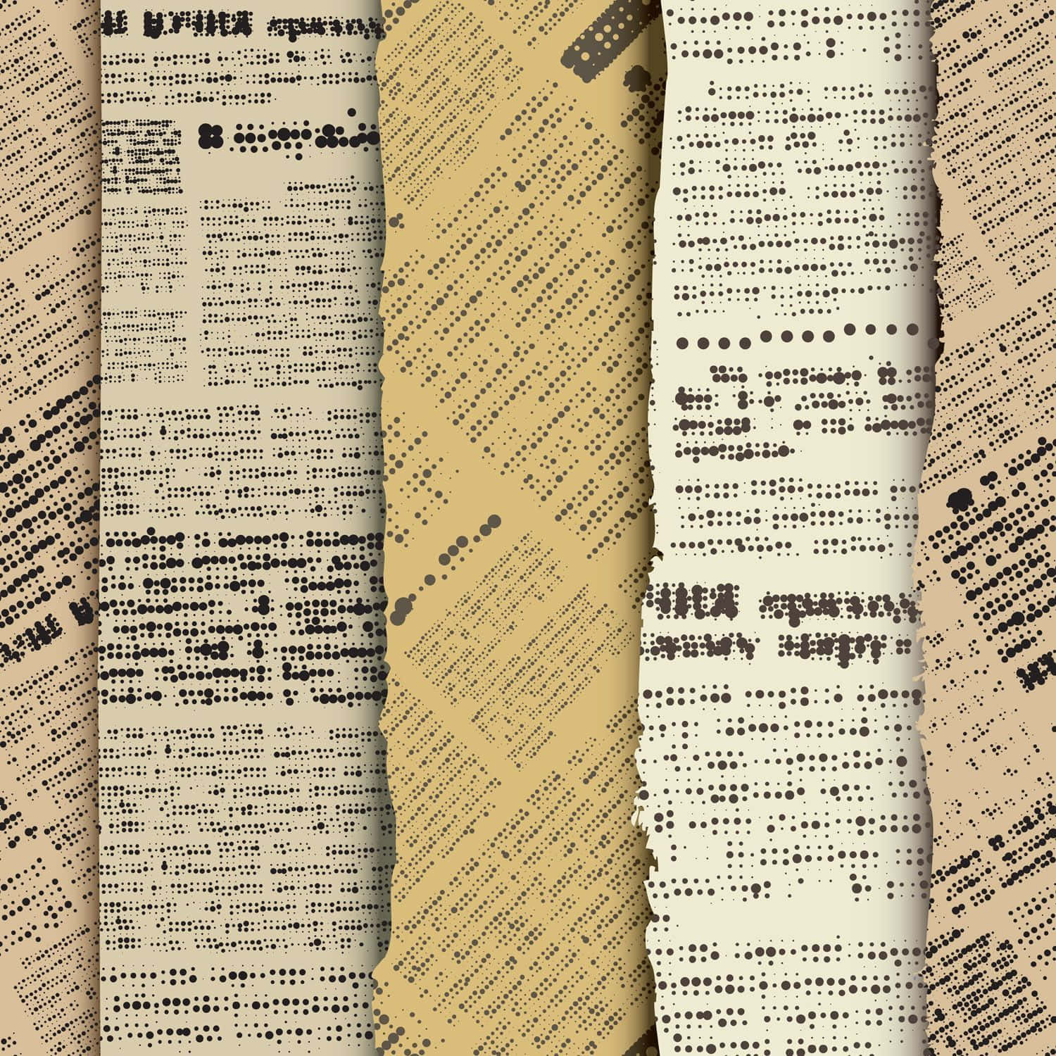 vintage newspaper, dot matrix text patterns, sepia tones, HD Desktop Wallpaper