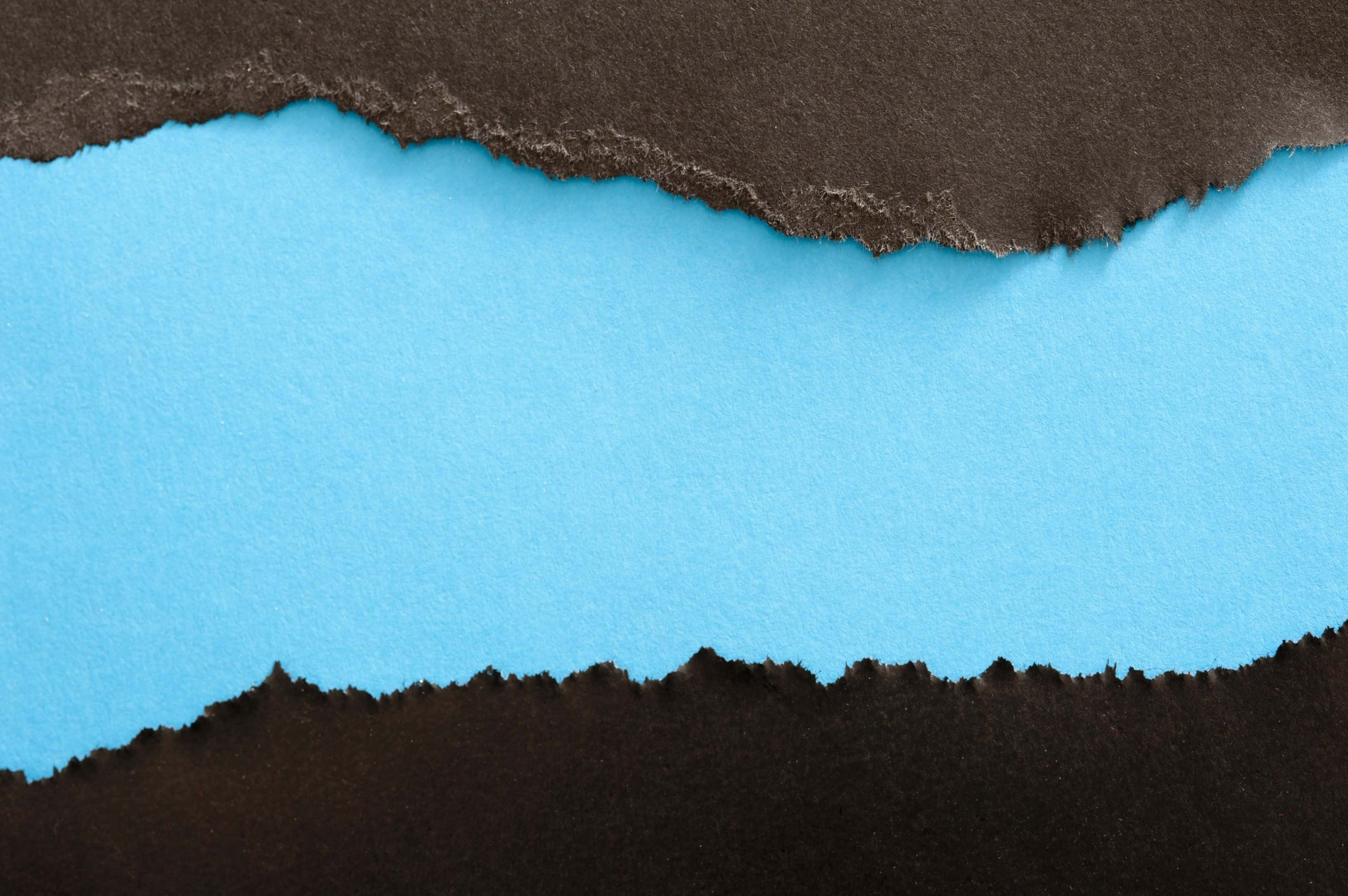 torn paper, blue-green, black, 2K Desktop Wallpaper