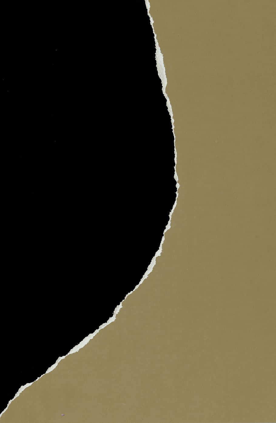 Moon Shaped, black torn paper, muted gold background, HD Phone Wallpaper