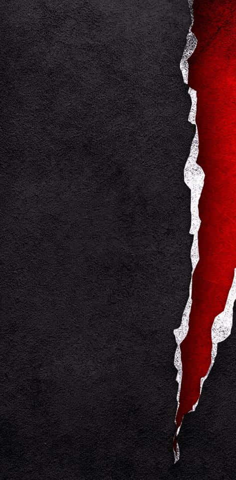black torn paper, crimson color, vivid red, SD Phone Wallpaper