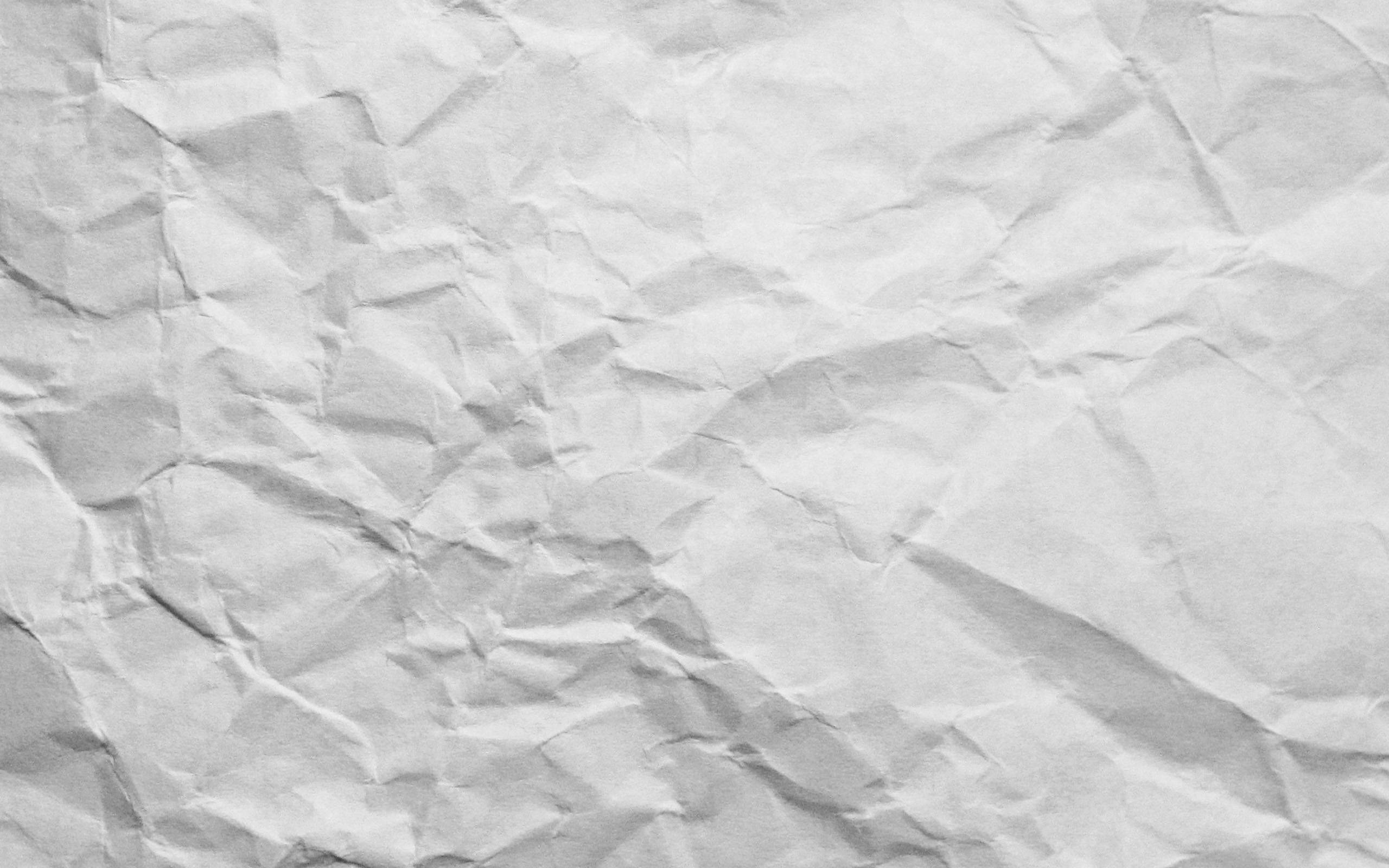 white crumpled paper, textured, soft shadows, 2K Desktop Wallpaper