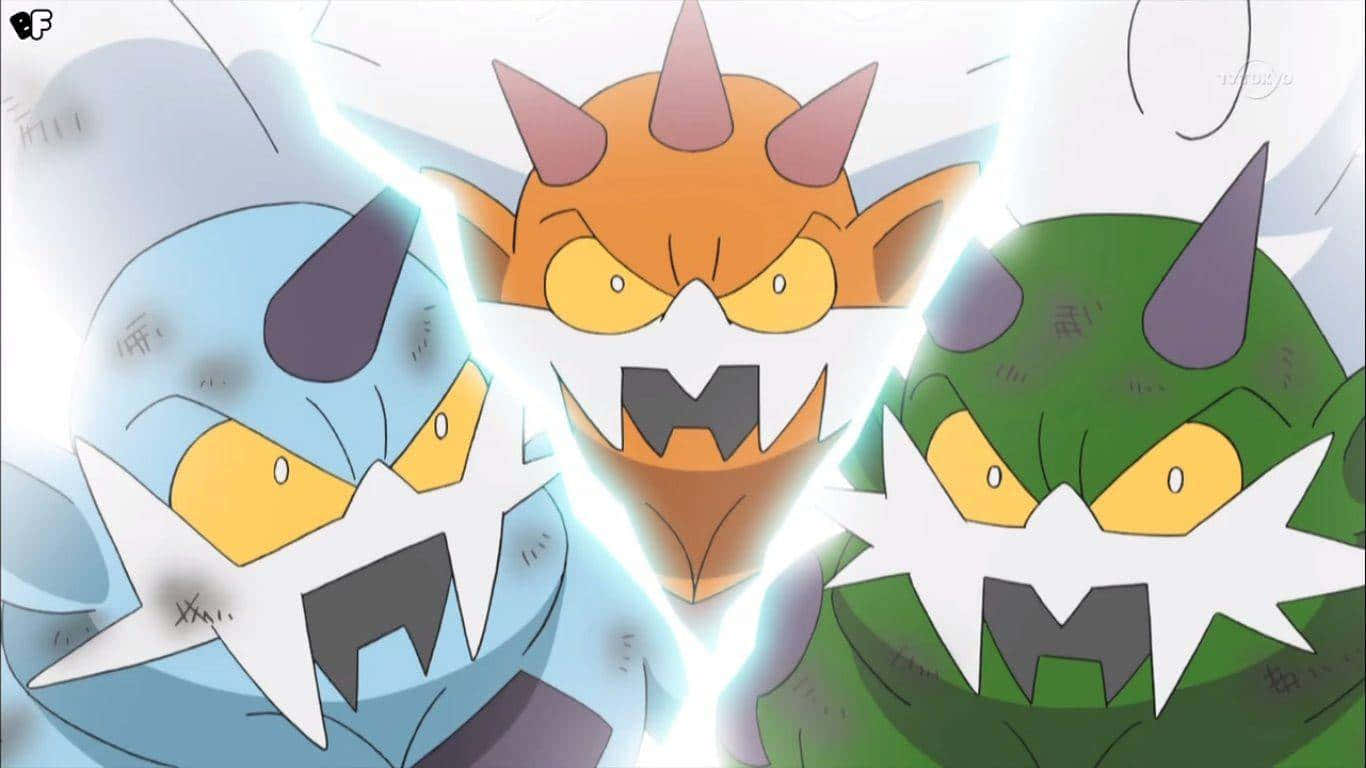 Tornadus, anime Pokémon, spiked heads, HD Desktop Wallpaper