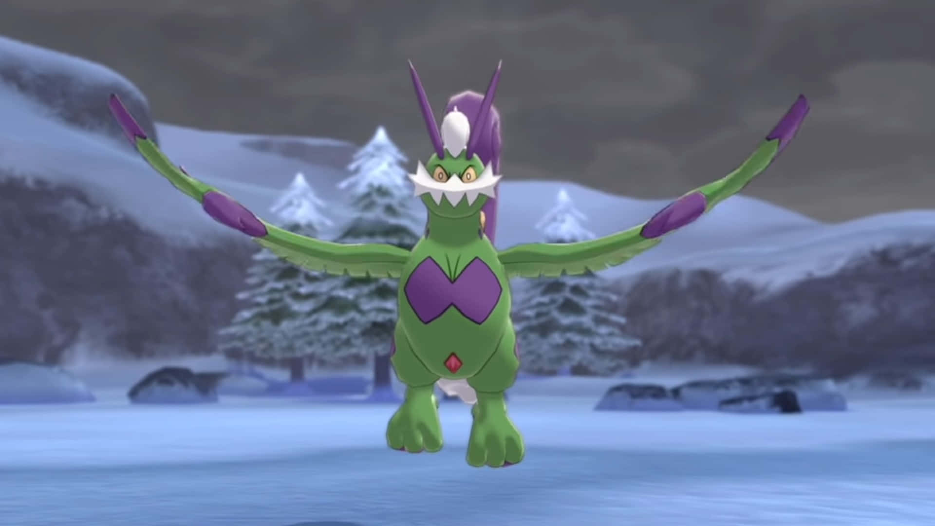 Tornadus, winter forest, snowy landscape, Full HD Desktop Wallpaper
