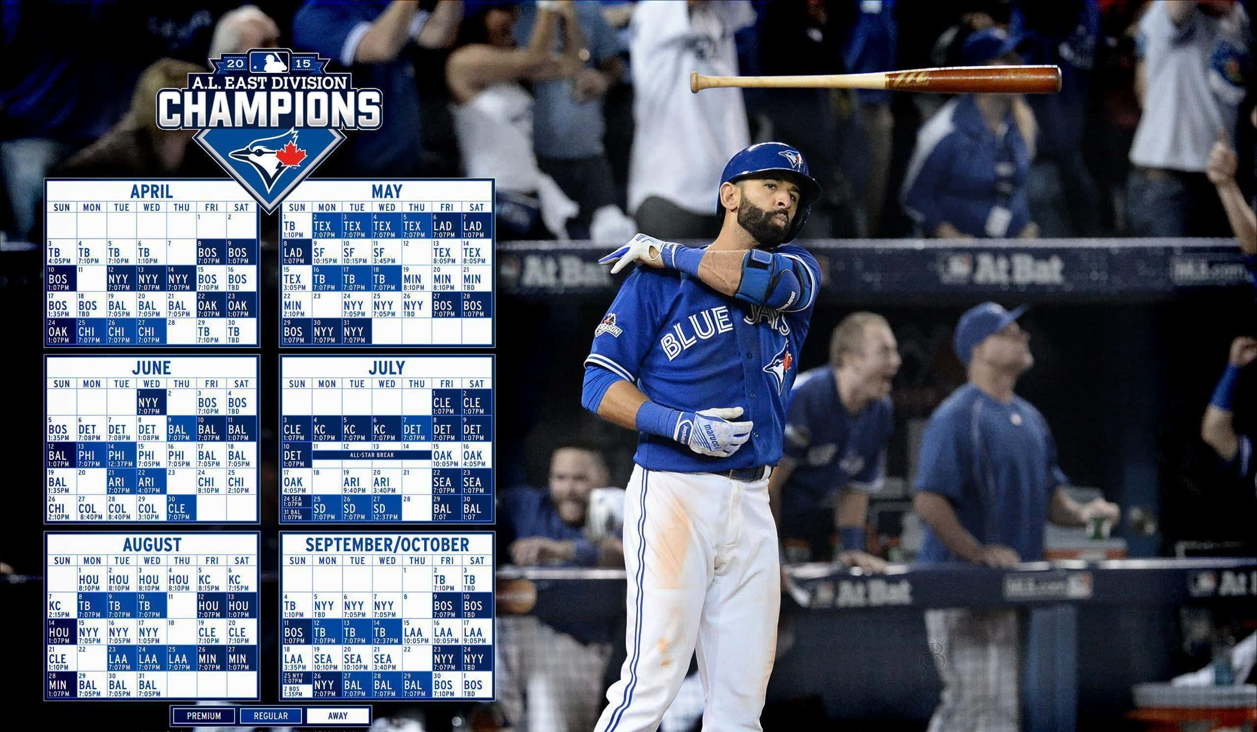 Toronto Blue Jays, 2019 MLB schedule graphic, bat, 2K Desktop Wallpaper