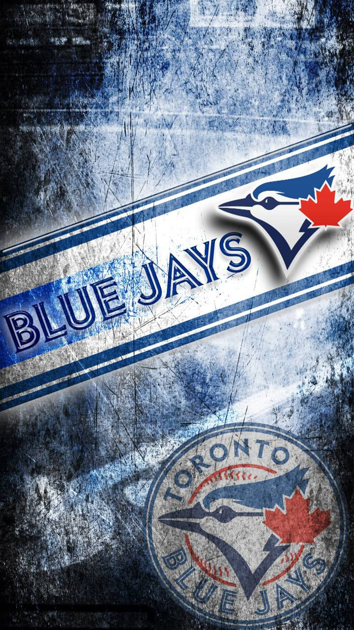 Toronto Blue Jays, blue and white, grunge texture, HD Phone Wallpaper