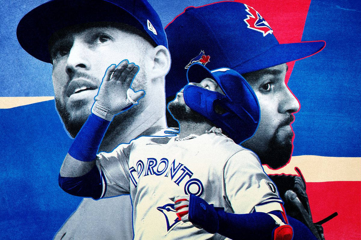 Toronto Blue Jays, blue, red, SD Desktop Wallpaper