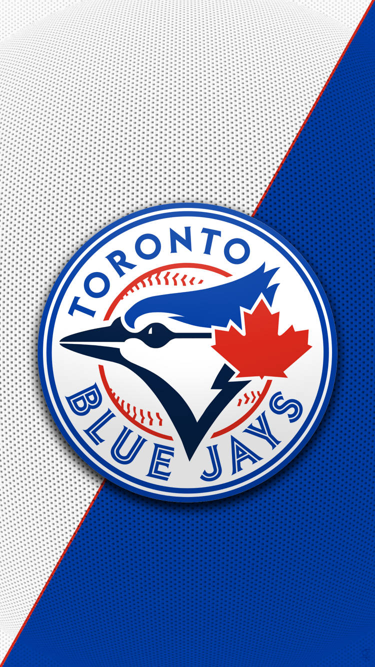 Toronto Blue Jays, logo, white and blue diagonal split background, HD Phone Wallpaper