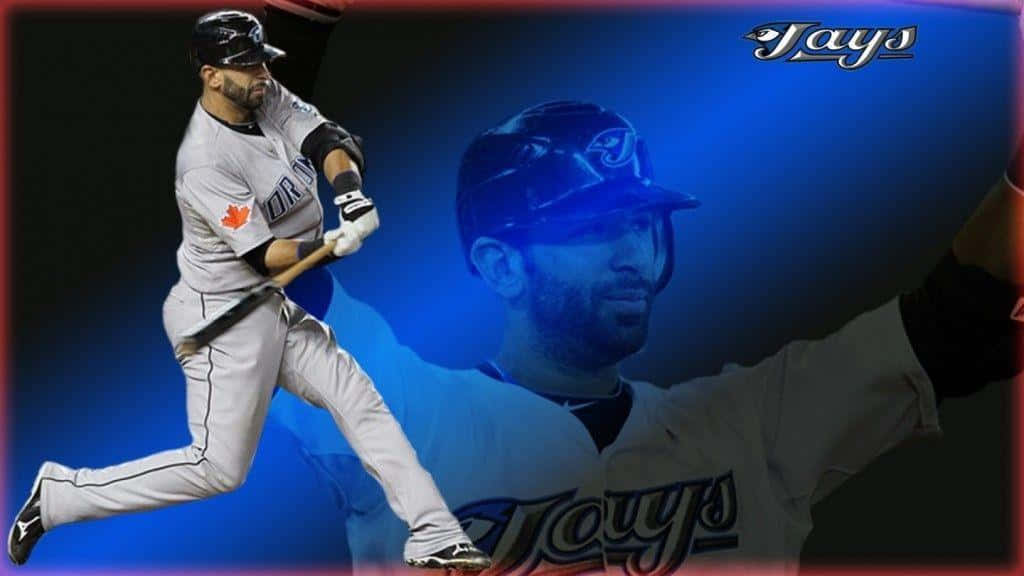 Toronto Blue Jays, grey uniform, blue gradient background, SD Desktop Wallpaper
