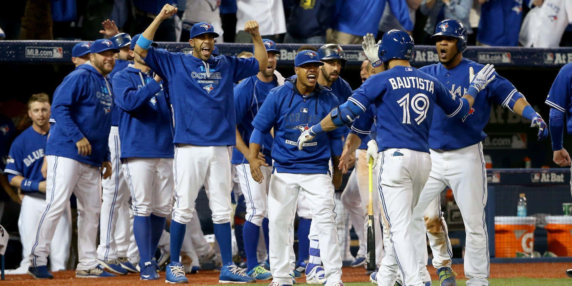 Toronto Blue Jays, blue uniforms, night game, Full HD Desktop Wallpaper