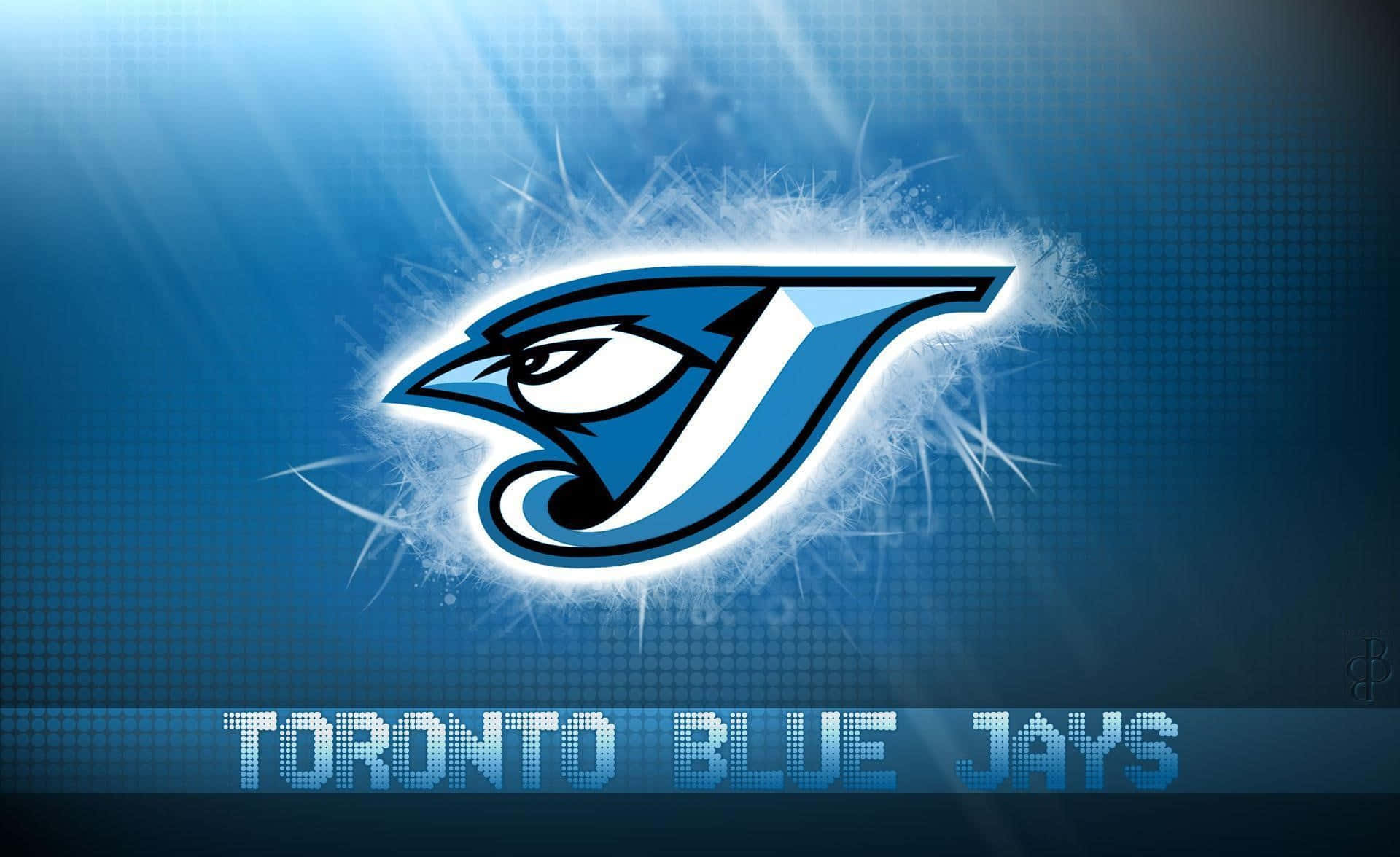 Toronto Blue Jays, blue gradient, white sparks, Full HD Desktop Wallpaper