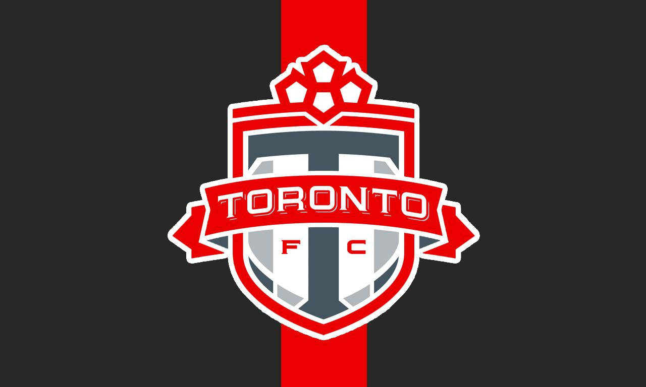 Toronto FC, red white and gray, dark gray background, HD Desktop Wallpaper