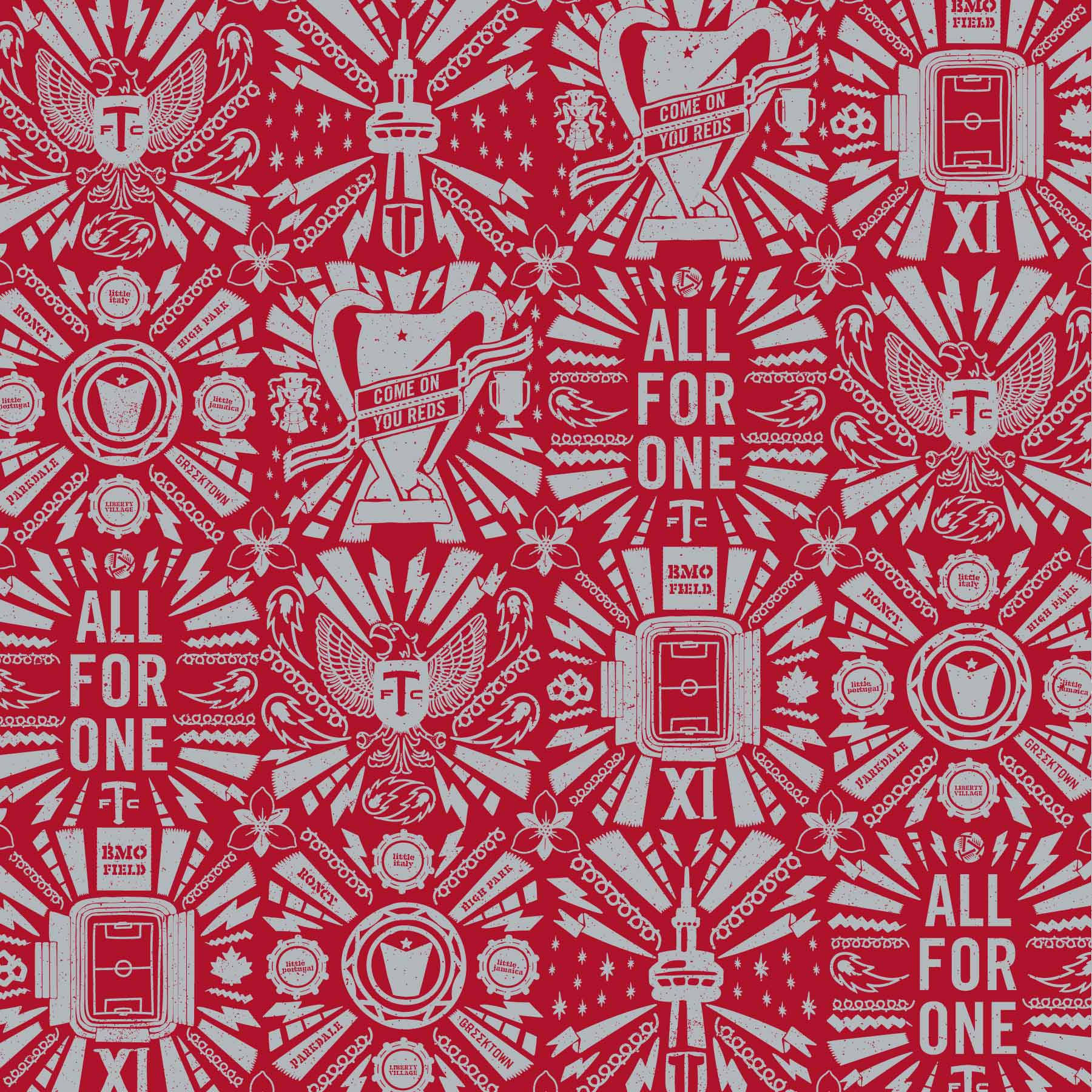 Toronto FC, red, white, HD Desktop Wallpaper