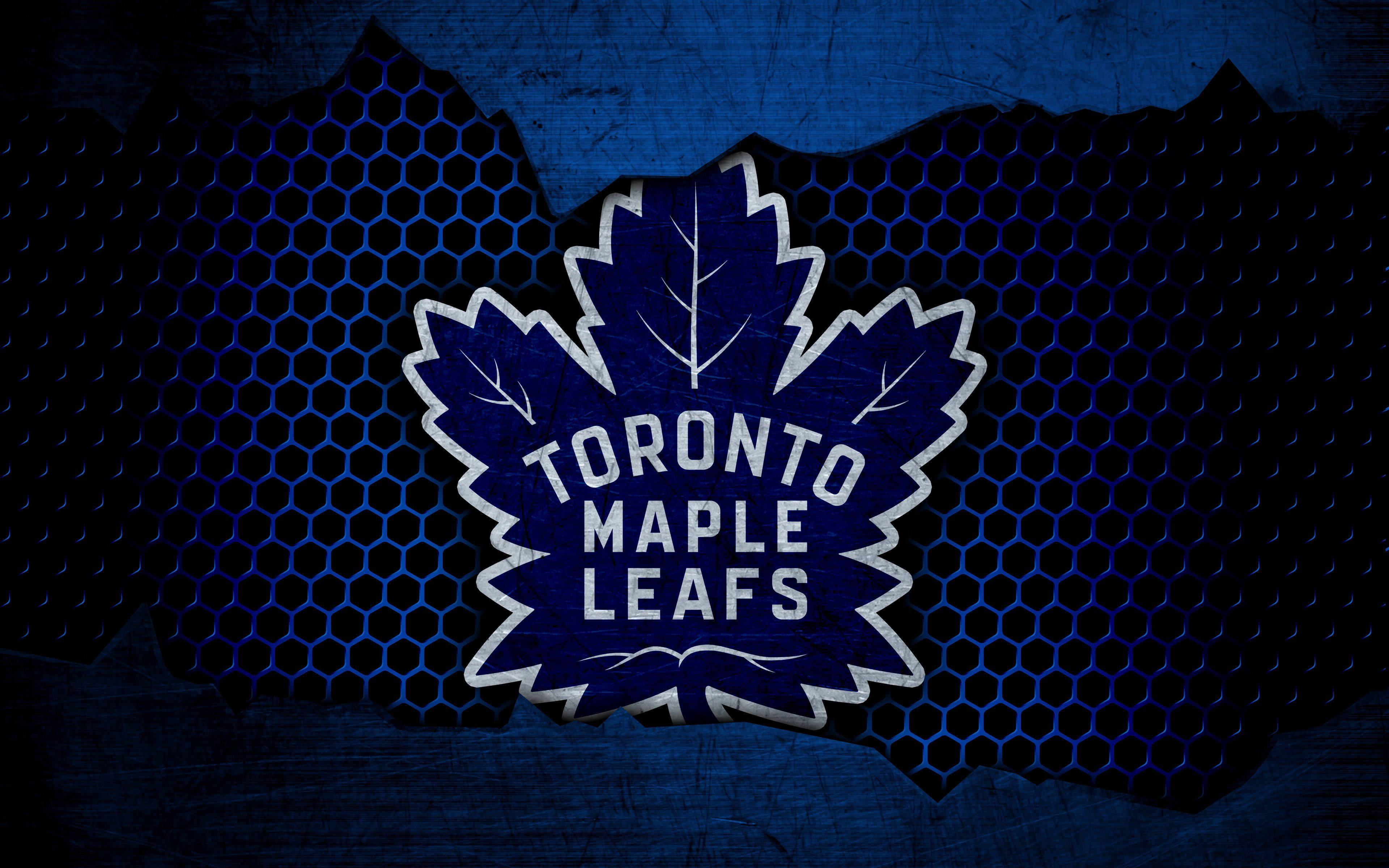 Toronto Maple Leafs, white, blue, 4K Desktop Wallpaper