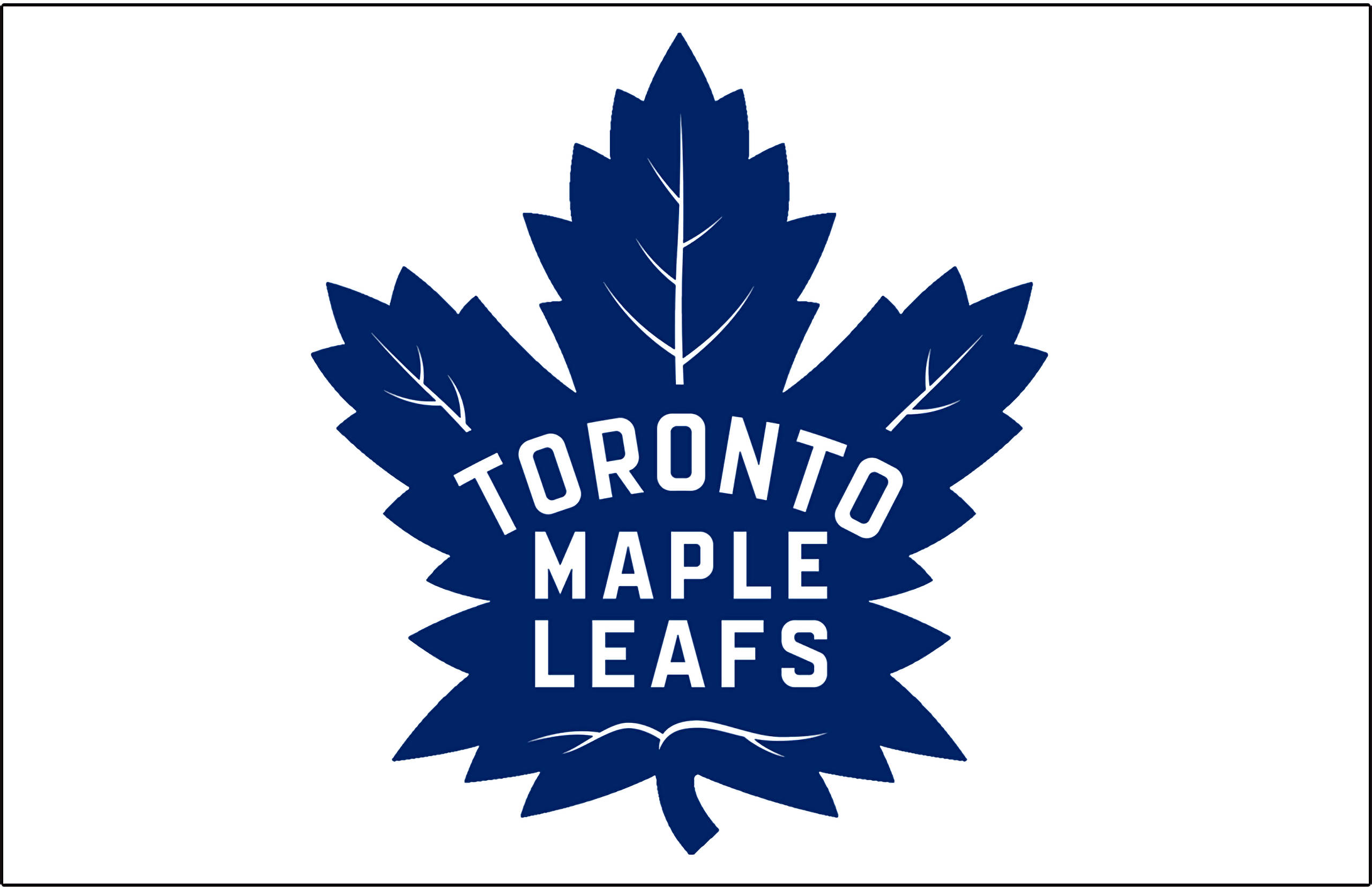 Toronto Maple Leafs, blue maple leaf logo, white text, 2K Desktop Wallpaper