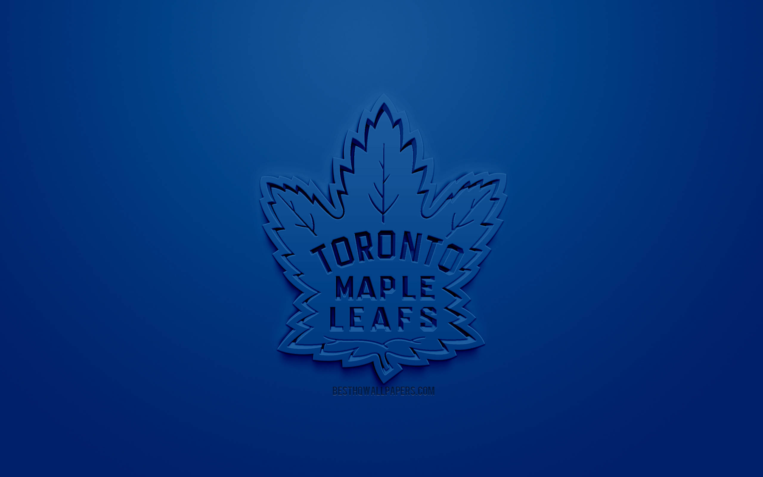 Toronto Maple Leafs, minimalist, dark blue, 2K Desktop Wallpaper