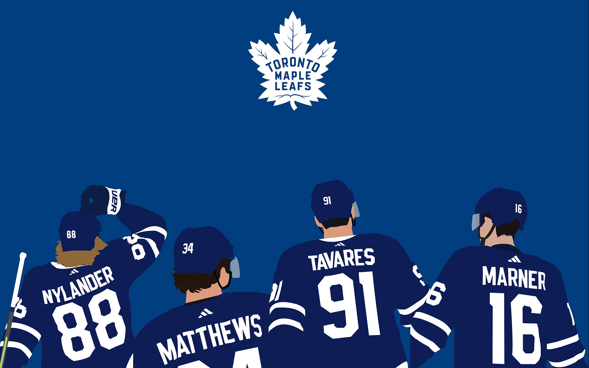 Toronto Maple Leafs, blue jerseys, team logo, Full HD Desktop Wallpaper