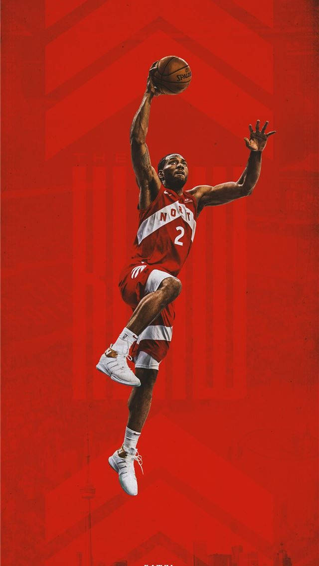 Toronto Raptors, red Toronto jersey, basketball player, SD Phone Wallpaper