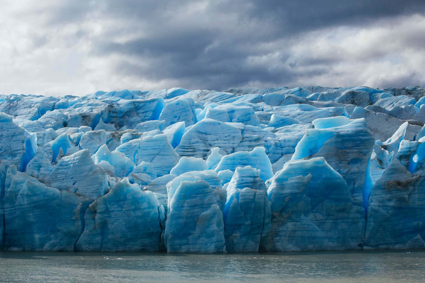 Torres Del Paine, glacier, jagged blue ice formations, HD Desktop Wallpaper