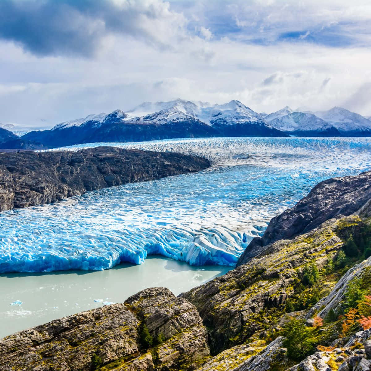 Torres Del Paine, glacier, turquoise, SD Desktop Wallpaper